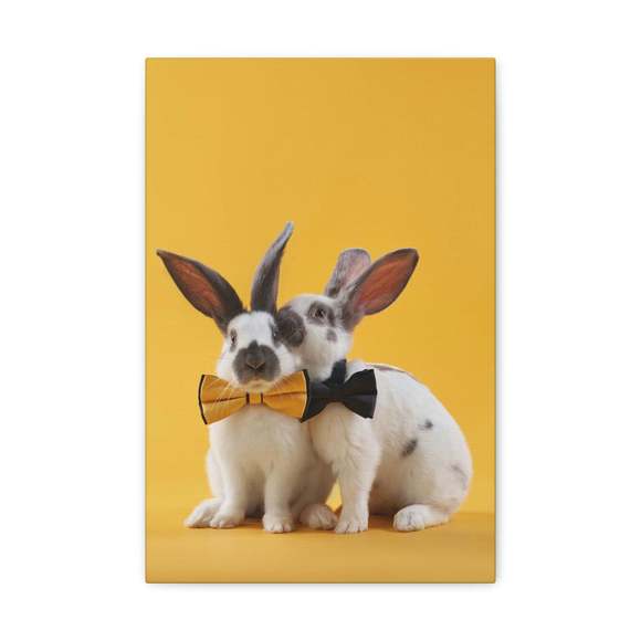 Funny Rabbit Silly Rabbit Couple Wall Art Ready to Hang Unframed